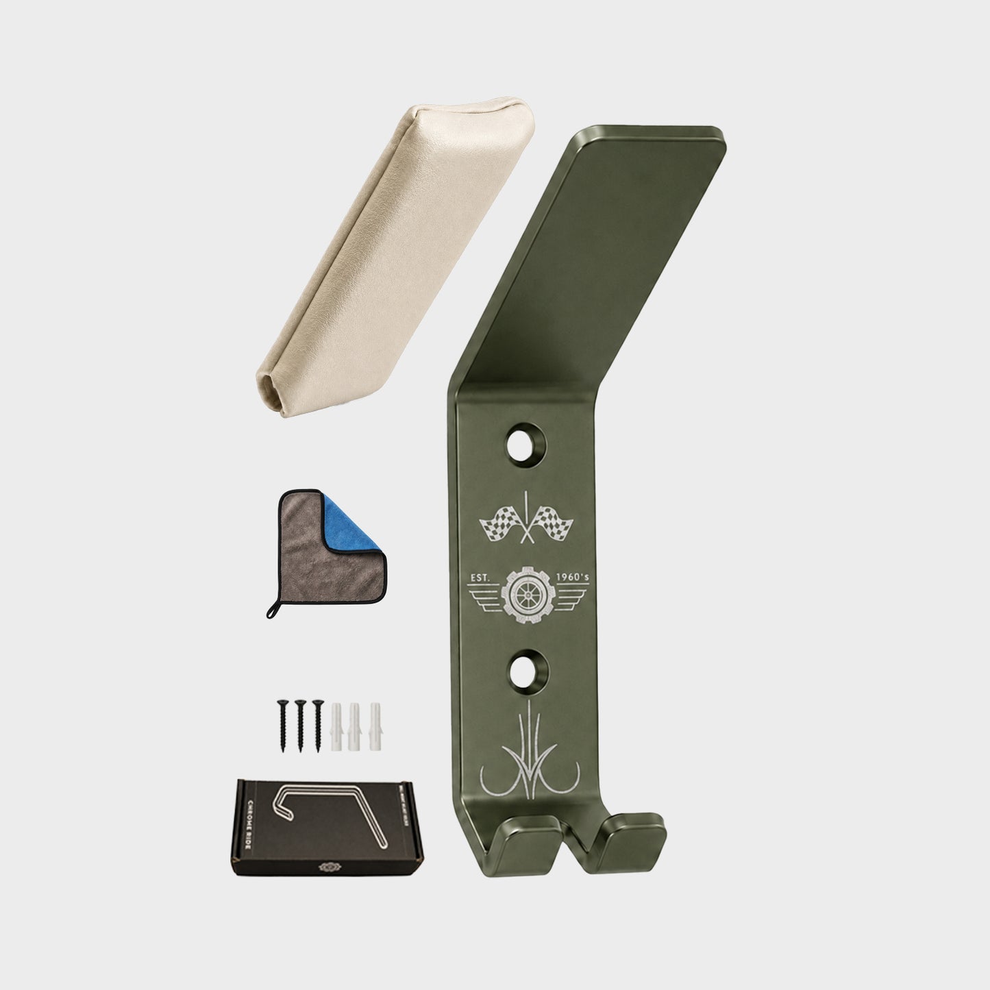 Helmet Holder Café Racer-Evo  + Microfiber Cloth Bundle ( 5% OFF )